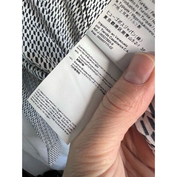 BOSSHugo Boss Slim Fit Long Sleeve Button Front Geo Print Men's Shirt Size 18/46 - Picture 8 of 11